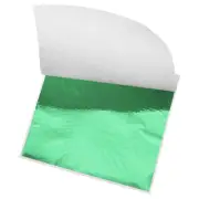 150 Pcs Gold Leaf Foil Sheet Blue Green Leaf Papers 3.3 Inch x 3.1 Inch