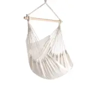 Indoor Outdoor Tassels Hammock Garden Patio White Cotton Swing Chair Bedroom Rom