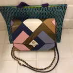 全新TORY BURCH 拼接風鏈包