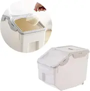 VANZACK Pet Food Container Thickened Material Dog Litter Box Wheels Easy to Move