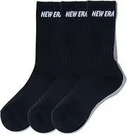 [New Era] SOCKS CREW 3PAIRS BLK Socks