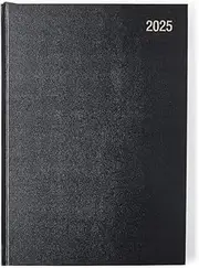 Letts of London 2025 Standard A4 Day to Page Diary - Black