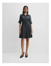 [Country Road] Tuck Pocket Detail Mini Dress in Slate