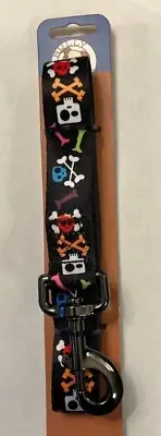 Bully Bows Pirate Skull & Crossbones Dog Leash Large Extra Strong NEW