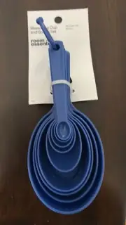 Measuring Cup And Spoon Set Blue Room Essentials ~NEW~