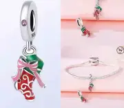 Silver Charm Christmas Beads Fits Bracelet Bangle Jewelry Accessories J