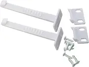 Dreambaby Safety Catches - Child Proofing Cabinet & Drawer Latches - White - 2 Pack