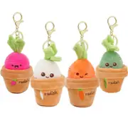 Lifelike Plants Potted Radish Stuffed Plush Toys Cartoon Plants kid keychain