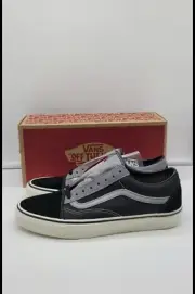 Vans Men's Old Skool Low-Top Black Frost Gray Suede Skate Shoes Size 7.5 US NWT