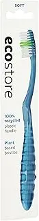 Ecostore Soft Toothbrush - Recycled Plastic, Oral Health, Eco-Friendly, Fluoride-Free, Plant-Based Bristles