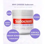 3x Sudocrem 125g Sudocream Antiseptic Healing Cream Nappy Rash (Free Shipping)