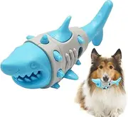 Dog Treat Dispensing Toys - Puppy Teeth Cleaning Chewer - Bite-Resistant Shark Shape Chewing Food Dispenser Toy for Garden and Backyard Boredom Reduction