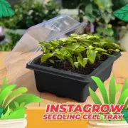 12 Hole Plant Seed Grows Box Nursery Seedling Starter Garden Yard Tray Black