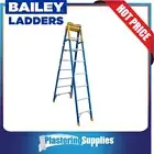 Bailey Ladder 2.4m-4.1m 8 Step Dual Purpose Fibreglass 150KG FSE8 FS13987