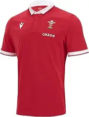 [Macron] Men's Welsh Rugby 2021/22 Short Sleeve Home Cotton Replica Shirt Welsh Rugby 2021/22 Short Sleeve Home Cotton Replica Shirt