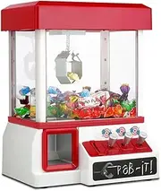 Kids Claw Machine Carnival Style Arcade Claw Toy Candy Grabber Prize Machine w/Music