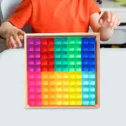 Cube Blocks Set Stacking Game Hand Eye Coordination Transparent Learning Toys