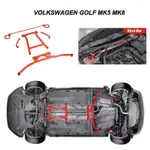 強化底盤拉桿 VW GOLF 5 / 高爾夫6 GOLF MK6 專用 汽車機艙拉桿 福斯高5 高6鋁合金平衡桿 李仔串