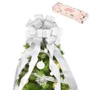 Christmas Tree Topper Bow with Streamers48x13 Inches Large Toppers Bow for Xm...