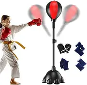 Boxing Speed Ball with Stand - Punching Bag with Stand Height Adjustable,Reaction Target Height Adjustable Reflex Freestanding Equipment for Anti Stress