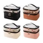 Storage Double Layer Large Travel Makeup Bag Cosmetic Bag Women Make Up Case