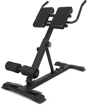 LSGGRC-09 Hyperextension Adjustable Roman Chair with 7 Adjustable Levels 3 Levels of Angle Adjustment Heavy-Duty Steel Tubing Gripped Foot Plate Padded Leg Rollers 18-guage Steel Frame High-Density Foam