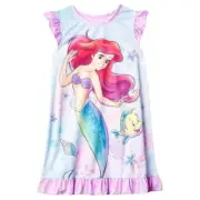 Little Mermaid Ariel, Flounder and Starfish Toddler Girl's Nightgown, Gown