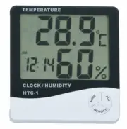 Thermometer Digital LCD Hygrometer Temperature Humidity Meter Alarm Clock Indoor