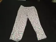 Cherokee Harem Jogger Pants Girls Lavender Purple Floral 100% Rayon