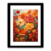 Red Yellow Flower Framed print Art Poster