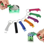 7Pcs Bottle Opener,Solid and Durable Metal Pocket Claw Key Ring Chain Beer Beverage Openers(Random Colour)