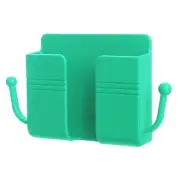 Green Wall Mounted Box Remote Control Phone Organizer Mobile Plug Holder Stand