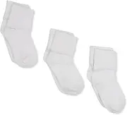 [Jefferies Socks] Baby Girls' Seamless Tatted Edge Socks 3 Pair Pack