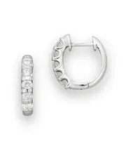 Diamond Hoop Earrings 14K Gold, 0.50 ct. t. w.