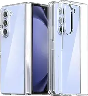 [ARAREE] Galaxy Z Fold5 Case, Hard Clear Cover, Thin, Lightweight, Shock Absorption, Wireless Charging Compatible, UV Coating, Polycarbonate Material, Camera Protection Design; Samsung GalaxyZ Fold5