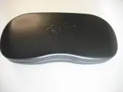 Ray Ban Eyeglass Clam shell Hard Case w/ Optical Lens cloth, Medium, Black - NEW