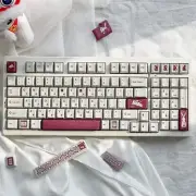 Red Font Keycaps PBT Keycaps 140 Keys Cherry Profile Keycaps Custom Keycaps S...