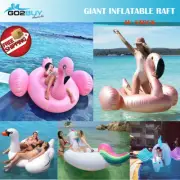 Giant Inflatable Flamingo Pool Swimming Float Raft Lounge Toy Bed