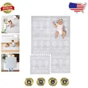 Soft & Waterproof Interlocking Baby Play Mat 6x4ft - Safe Tummy Time Surface