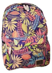 FLORAL CANVAS BACKPACK 18X13 Roomy Muli-purpose school travel hiking