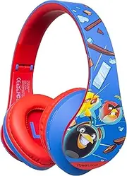 Kids Headphones Angry Birds Edition, with 85 dB Volume Limit, Foldable with Carry Bag, Headphones Over Ear Wireless and Cable with Microphone, Micro SD Mode for Mobile Phone, PC, Tablet