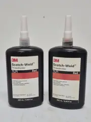 3M Scotch-Weld Threadlocker TL71, Red, 250 mL Bottle Use by Mar/14/2024 Lot of 2