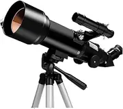 Refractor Telescope Astronomical Telescope Telescopes for Astronomy Beginners Telescope 70mm Aperture 400mm Mount Refractor Telescope Professional Telescope(Package 1)
