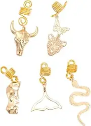 [Gogogmee] Retro Hairpin Hair Tie Set 5pcs Jewelry for Hair Alloy Cuffs Braiding Ring Decorative