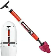 Toilet Plunger High Pressure - Ergonomic Handle Drain Cleaner Tool | Flexible Clog Remover | Powerful Air Blast Unclogger, Plumbing Pipe Plunger, Easy Grip Pressure Pump for Bathroom Drain Clearing