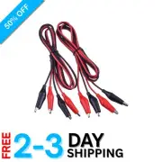 Double-Ended 1M Jumper Wires Set with Alligator Clips for Electrical Testing
