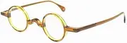 [BETSION] Small Round 34mm Vintage Spring Hinges Glass Acetate Eyeglasses Frames Unisex for Men Women