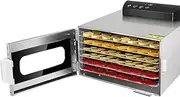 Stainless Steel 6 Tray Food Dehydrator, Dehydrator Machine for Fruit, Vegetables, Meats and Chili