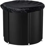 Cozzka Outdoor Ice Bath Cover Waterproof Heavy Duty Round Pool Tub Cold Plunge Pool Hot Water Bath (Cover Only)