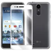 Wear-Resisting White Screen Protector + Soft TPU Case for LG Rebel 3 LTE L158VL